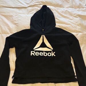 Reebok Black and White Logo Hoodie